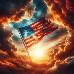 Symbolbild: US-Flagge, KI-generiert