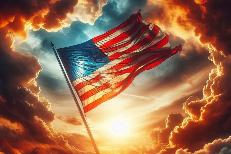 Symbolbild: US-Flagge, KI-generiert