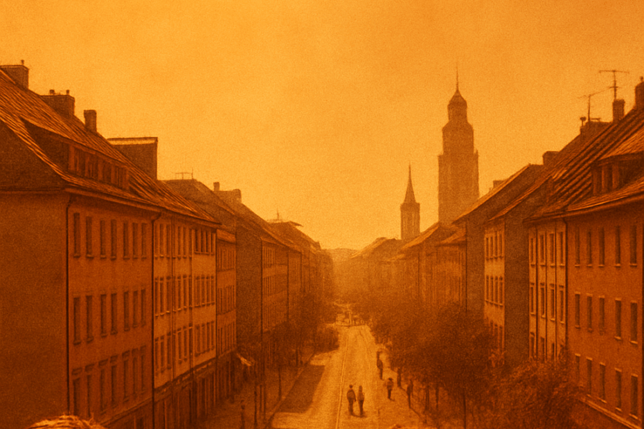 Hitze in der Innenstadt von Heilbronn: ausgetrocknete Bäume, glühende Sonne und erschöpfte Menschen – Vorschlag zu Gradierwerken gegen städtische Hitze