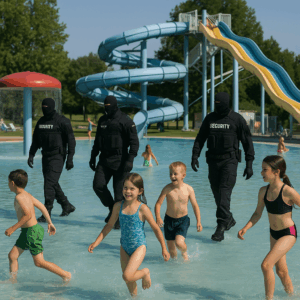 Freibad mit Security